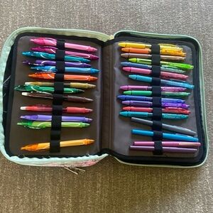 Pen and marker collection with carrying case